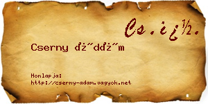 Cserny Ádám névjegykártya