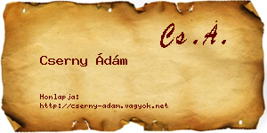 Cserny Ádám névjegykártya